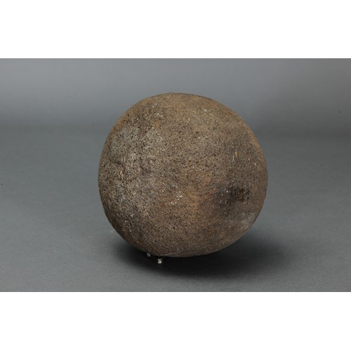 220 - Early Stone Mortar, Marovo Lagoon, Solomon Islands. Carved volcanic stone. Approx L16 x 12cm. PROVEN... 