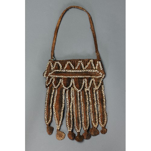 228 - Chest Adornment, Eastern Highlands, Papua New Guinea. Woven natural fibre, nasser shells and natural... 