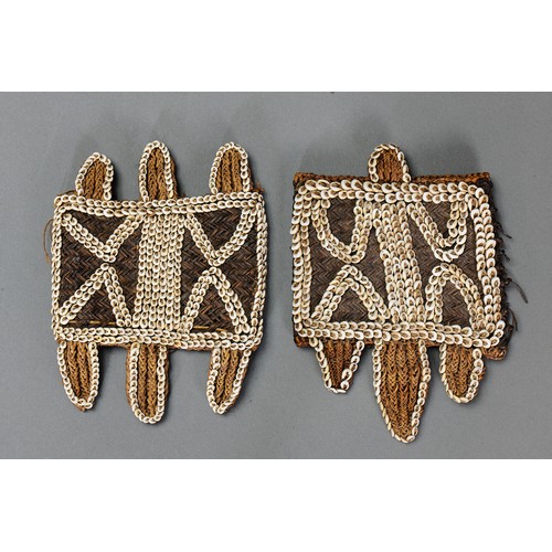 230 - Pair of Fine Armbands, Highlands, Papua New Guinea. Woven natural fibre and nasser shells. Approx Le... 