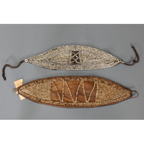 231 - Pair of Torricelli Mountains Bride Currency, Papua New Guinea. Woven natural fibre, nasser shells an... 