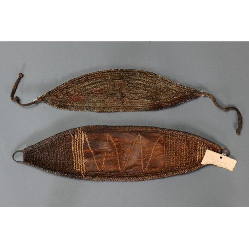 231 - Pair of Torricelli Mountains Bride Currency, Papua New Guinea. Woven natural fibre, nasser shells an... 