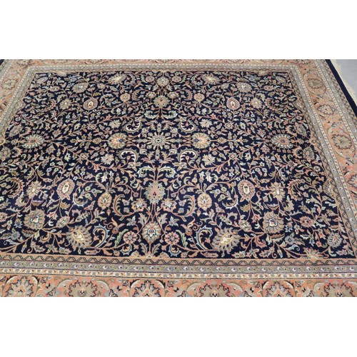 1149 - Large handwoven wool carpet, approx 249cm x 315cm