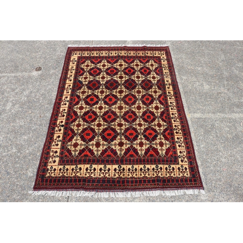 1179 - Hand knotted pure wool Afghan kundus carpet, approx 204.5cm x 287cm