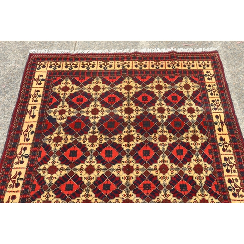 1179 - Hand knotted pure wool Afghan kundus carpet, approx 204.5cm x 287cm