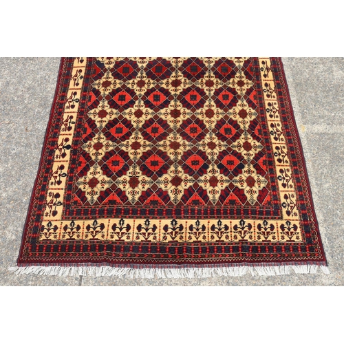 1179 - Hand knotted pure wool Afghan kundus carpet, approx 204.5cm x 287cm