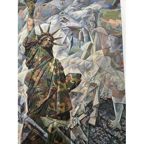 29 - Xing Junqin (1960-) China (peoples Liberation Army) untitled oil on hesson, 1999, Ex Watters gallery... 