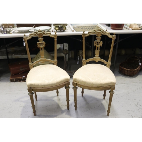 1237 - Pair of petite side chairs, each approx 86cm H x 44cm W x 40cm D (2)