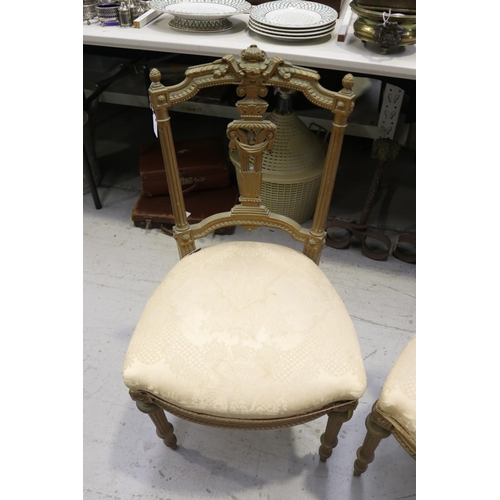 1237 - Pair of petite side chairs, each approx 86cm H x 44cm W x 40cm D (2)