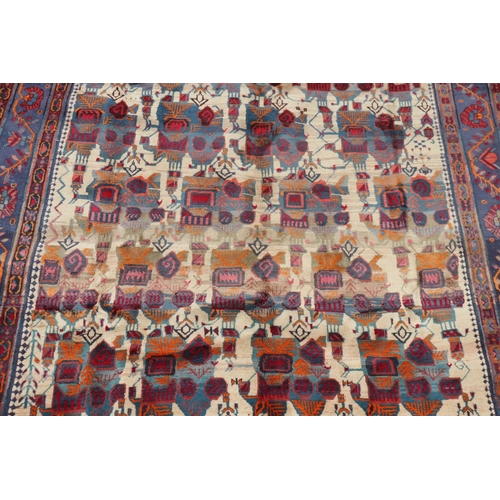 1247 - Antique handmade Persian wool Kerman carpet, approx 296cm x 204cm