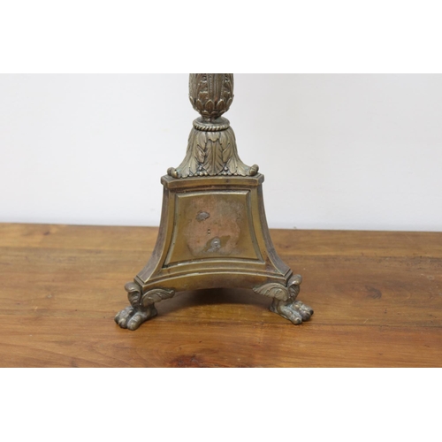 1260 - Antique French church pricket, approx 55cm H