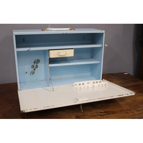 1261 - Medical cabinet, with key, approx 27cm H x 43cm W x 14cm D