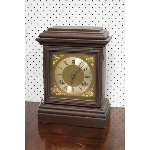 1293 - Antique Ansonia mantle clock, unknown working order, has key and pendulum (in office D2829-1-11), ap... 