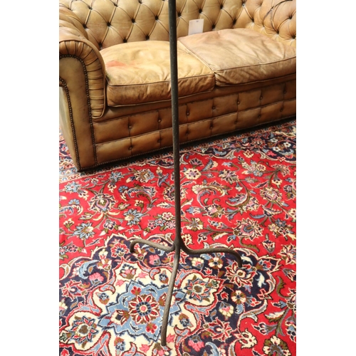 1295 - Modern nine stick floor wrought iron modernist design candelabra, approx 153.5cm H x 50cm Dia