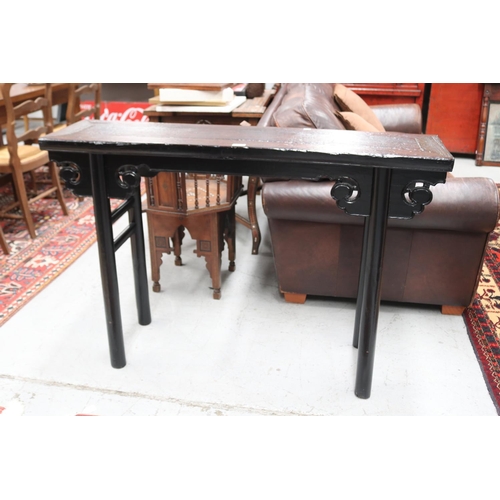 1190 - Oriental hardwood altar table, approx 86cm H x 126cm L x 33cm W