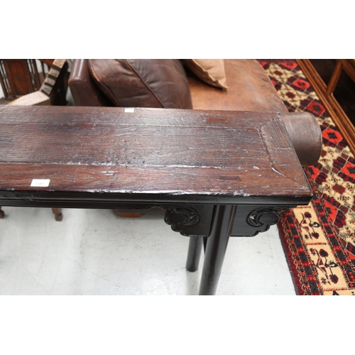 1190 - Oriental hardwood altar table, approx 86cm H x 126cm L x 33cm W