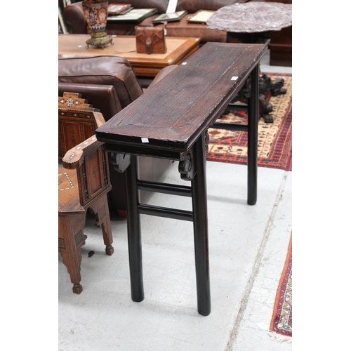 1190 - Oriental hardwood altar table, approx 86cm H x 126cm L x 33cm W