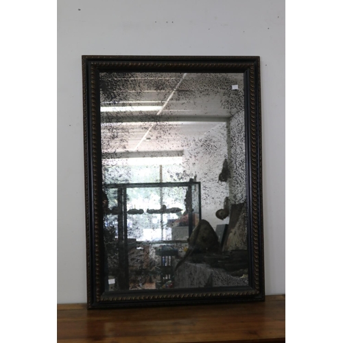 1287 - Rectangular mirror with antique style surface, approx 96cm H x 69cm W