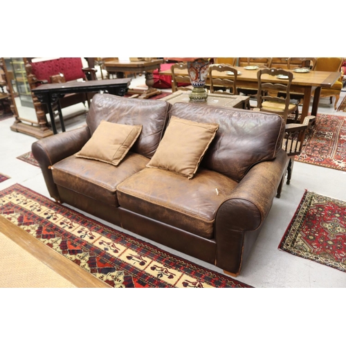 1176 - Two Moran lounges, each approx 89cm H x 200cm L x 92cm D (2)