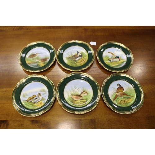 1196 - Set of six Spode Game Birds plates, each approx 24cm Dia (6)