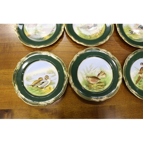 1196 - Set of six Spode Game Birds plates, each approx 24cm Dia (6)