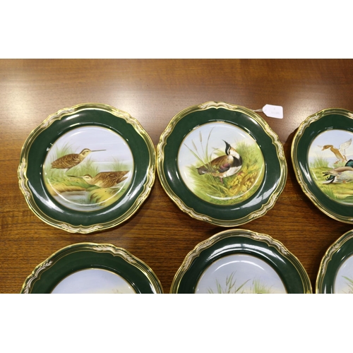 1196 - Set of six Spode Game Birds plates, each approx 24cm Dia (6)