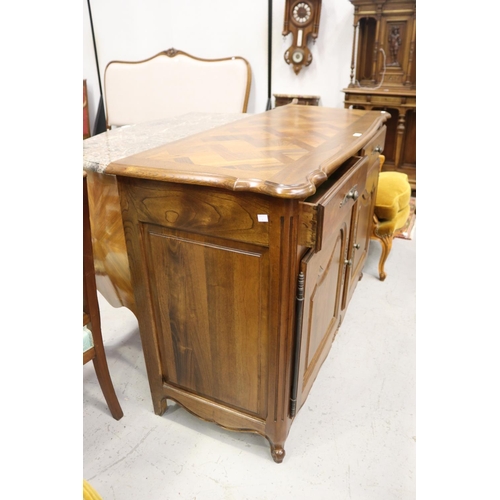 1210 - French Louis XV style two door and two drawer sideboard / buffet, approx 90cm H x 135cm W x 55cm D