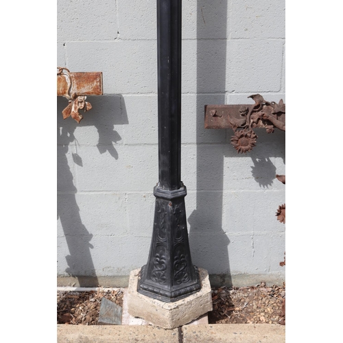 1314 - Pair of aluminium street lights, each approx 235cm H x 75cm W (2)