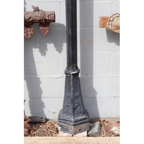 1314 - Pair of aluminium street lights, each approx 235cm H x 75cm W (2)