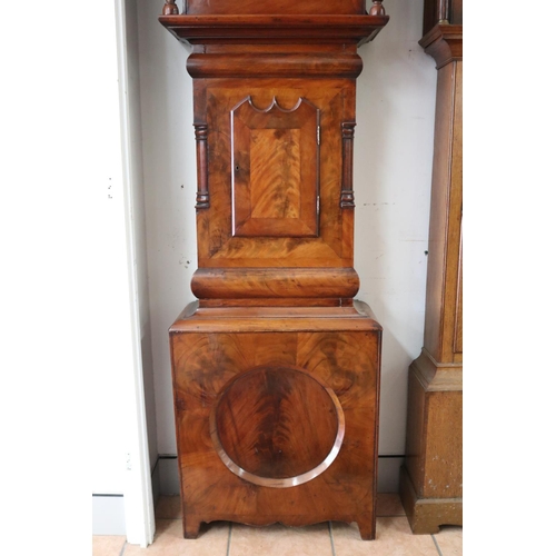 1031 - Early Victorian mahogany longcase clock The painted arched dial indistinctly detailed 'J ROBSON SHIL... 