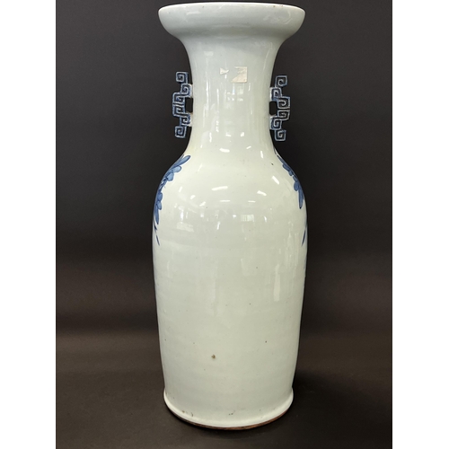 221 - Large Antique Chinese blue and white vase, approx 60cm H