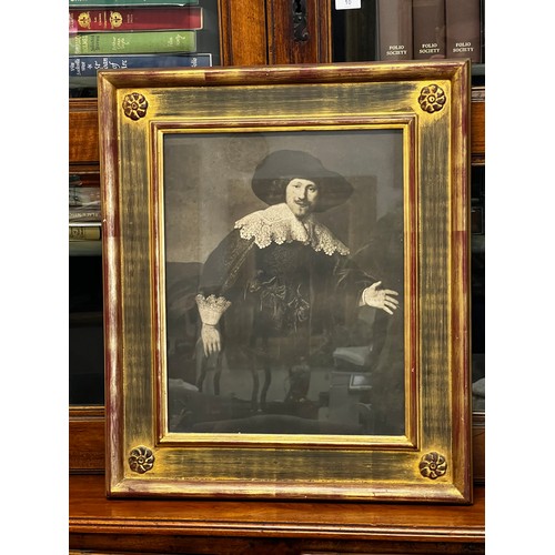 251 - Antique stone lithograph, 16th Century Gent, Ex Gowrie Gallery Sydney. Well framed, approx 68 x 58 c... 