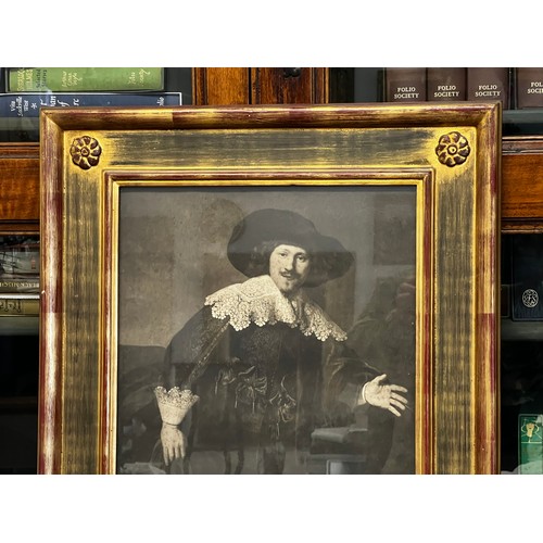 251 - Antique stone lithograph, 16th Century Gent, Ex Gowrie Gallery Sydney. Well framed, approx 68 x 58 c... 