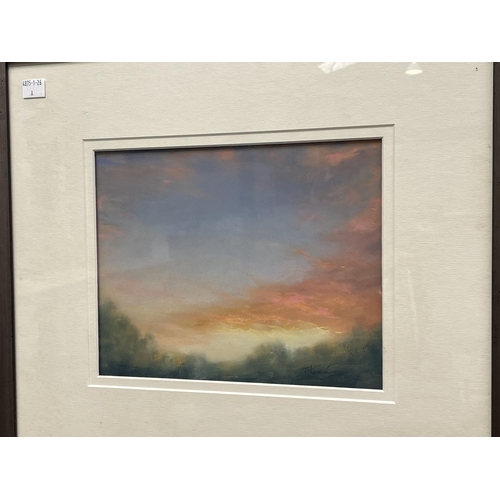 53 - Miranda Keeling Australia, Sky Symphony, pastel on paper, approx 52.5 cm x 51 cm