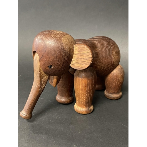 199 - Kay Bojesen, Denmark, wooden articulated elephant, approx 16cm x 13cm