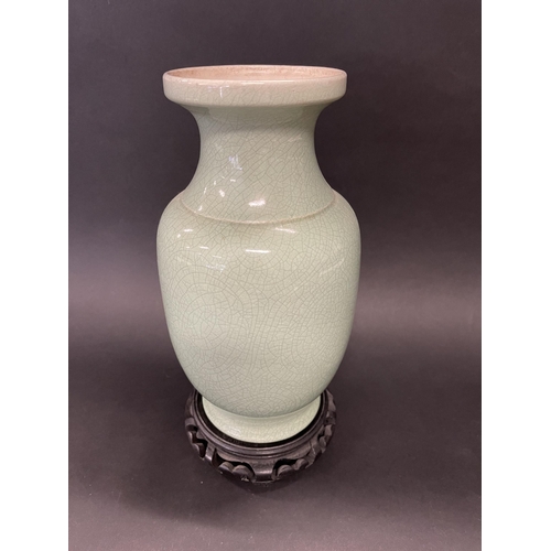 111 - Chinese celadon vase, approx 29 cm high