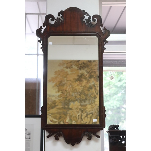 1213 - Antique English Georgian mirror, approx 51.5cm L x 95cm H x 2cm W