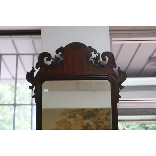 1213 - Antique English Georgian mirror, approx 51.5cm L x 95cm H x 2cm W