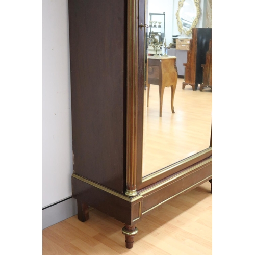 1290 - Fine antique French single door armoire, approx 233cm H x 106cm W x 51cm D