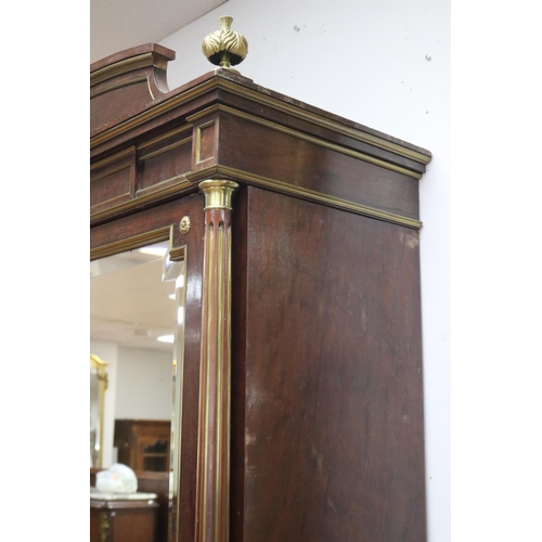 1290 - Fine antique French single door armoire, approx 233cm H x 106cm W x 51cm D