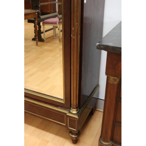 1290 - Fine antique French single door armoire, approx 233cm H x 106cm W x 51cm D