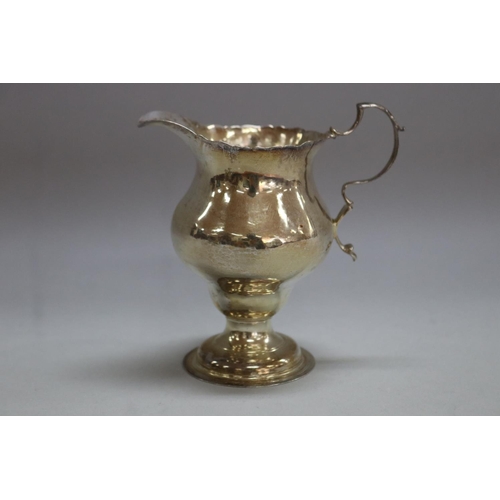 1081 - Antique George III hallmarked sterling silver pedestal creamer, London, 1768-69, Elizabeth Morley, a... 