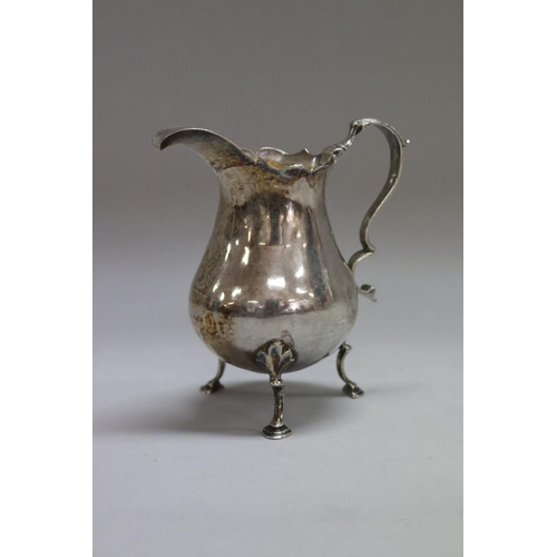 1086 - Antique hallmarked sterling silver creamer, London, 1770-71, maker Jacob March or John Moore, approx... 