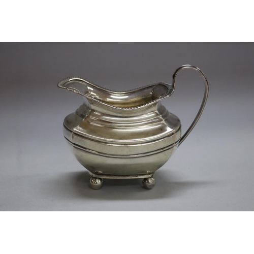 1176 - Antique Edward VII hallmarked sterling silver sugar & creamer, Sheffield 1907-8, maker Joseph Rodger... 