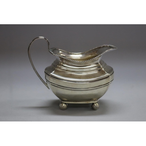 1176 - Antique Edward VII hallmarked sterling silver sugar & creamer, Sheffield 1907-8, maker Joseph Rodger... 