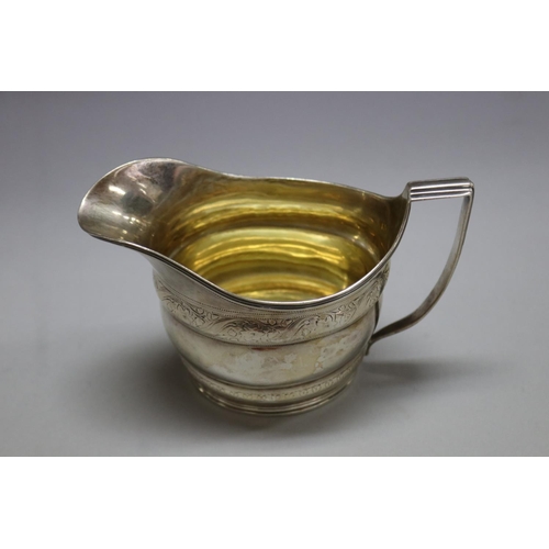 1177 - Antique Georgian hallmarked sterling silver sugar & creamer, London 1801-2, maker William Abdy II, t... 