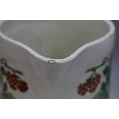 1291 - French Luneville K&G porcelain jug and basin, marked to base, jug approx 25cm H x 14cm dia & basin a... 