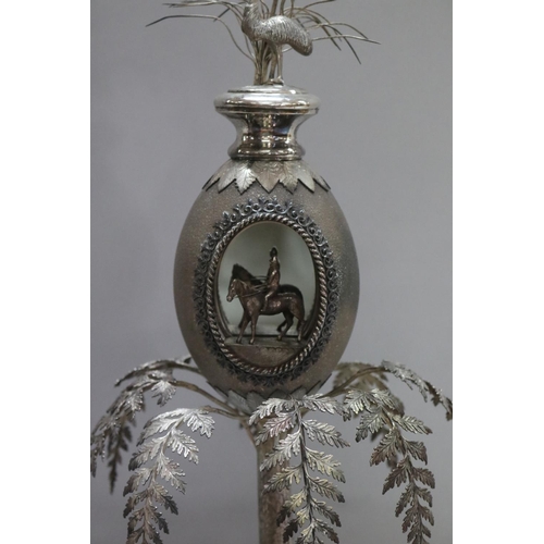 1002 - Important Australian emu egg horse racing trophy, with an inscription reading 