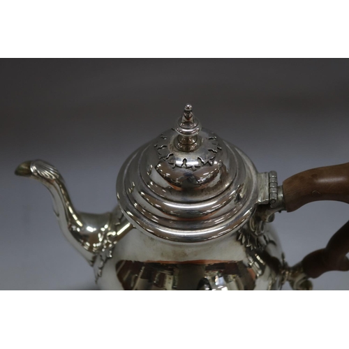 1263 - Four piece sterling silver coffee and tea service to include coffee pot, teapot, sugar and cream, by... 