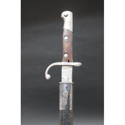 85 - German export bayonet and scabbard intended for a Mauser rifle (for Columbia?) circa 1911-14 (Kiesli... 