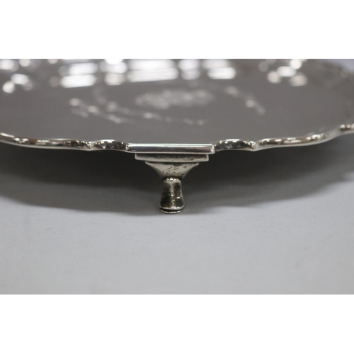 1261 - Antique hallmarked sterling silver salver, London 1920-21, Alfred James Pairpoint, Francis William P... 